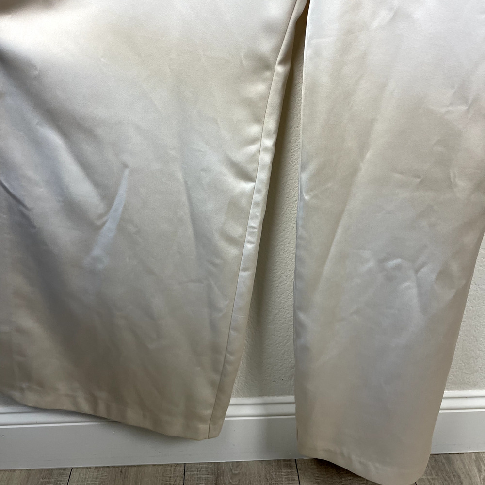 BHLDN Monique Lhuillier Bridesmaids Doutzen Wide Leg Jumpsuit Size 18 Ivory NWT - Picture 5 of 16
